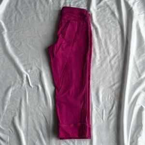 NYDJ Pink cuffed capri jeans